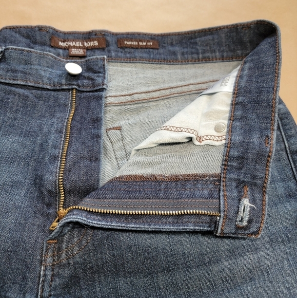 Michael Kors Size 33x32 Parker Slim-Fit Stretch-Cotton Jeans - Picture 8 of 13